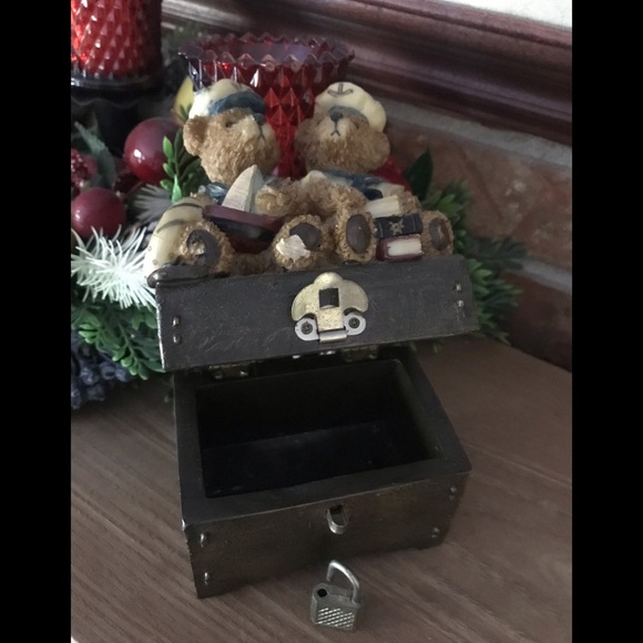 Rare VTG 1960’s Hand Painted Sailor Teddy Bear Solid Wood Trinket Collectible - Picture 5 of 7